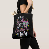 Tote Bag Juste une fille qui aime Noël en juillet été (De près)