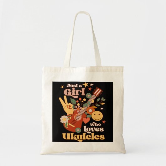 Tote Bag Juste Une Fille Qui Aime Ukulele Super Uke Player (Devant)