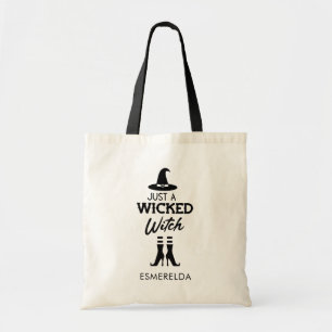 Tote Bag Juste une sorcière méchante Halloween personnalisé