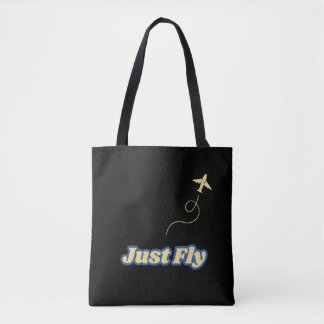 Tote Bag Juste voler la typographie Vintage moderne Aviatio
