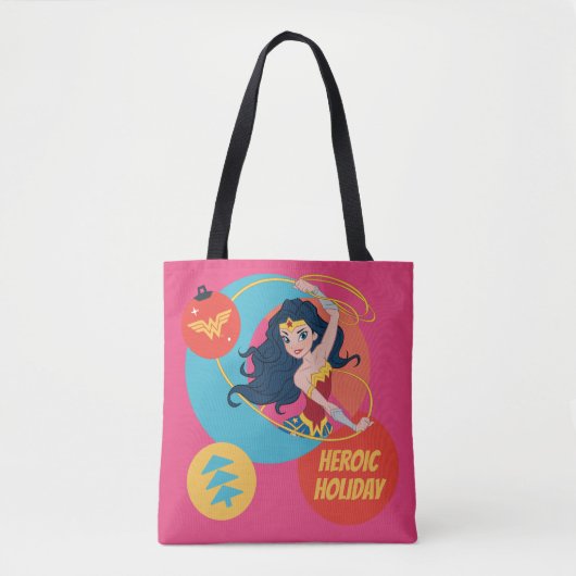 Tote Bag Justice League Wonder Woman Holiday Bauble (Devant)