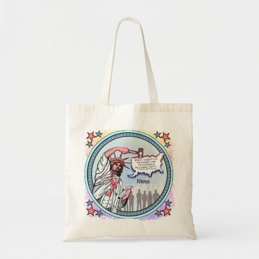 Tote Bag Justice Liberté politique (Devant)