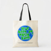 Tote Bag K.I.C.K. Plastique et pollution (Devant)