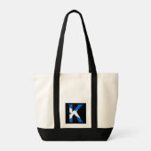 Tote Bag K Monogramme superposé sur l'élément Drapeau écoss (Dos)