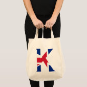 Tote Bag K Monogramme superposé sur Union Jack Flag gtcnt (Devant (produit))