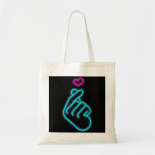 Tote Bag K-pop Hand Symbol Finger Heart Korean Pop Music Wo