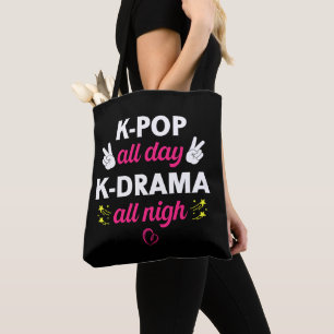 Tote Bag K-Pop Toute La Journée K-Drama Toute La Nuit, Amou