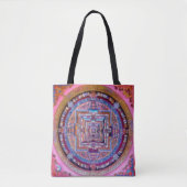 Tote Bag Kalachakra Sera Mandala en rose (Devant)