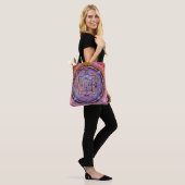 Tote Bag Kalachakra Sera Mandala en rose (Sur le modèle)