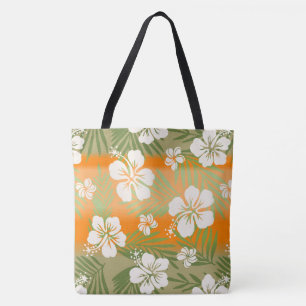 Tote Bag Kalani Tie Dye Mélange Hibiscus Tropical - Orange