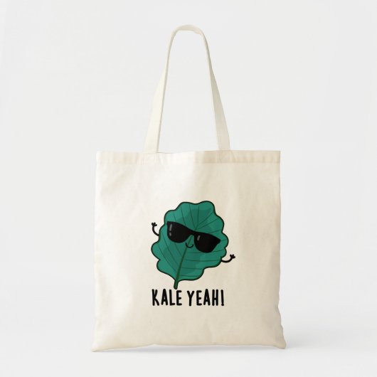 Tote Bag Kale Ouais Funny Veggie Pun (Devant)