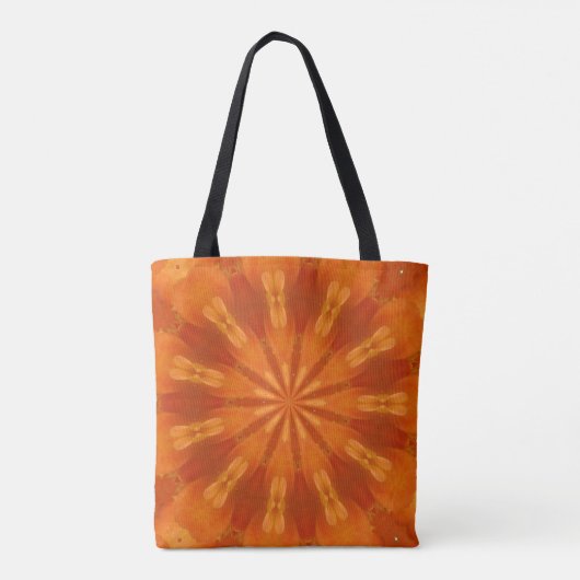Tote Bag Kaléidiscope orange sur fourre-tout imprimé (Dos)
