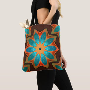 Tote Bag Kaléidoscope circulaire dans un mélange de bois et