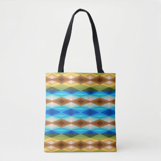 Tote Bag Kaleidoscope couleur plage Tropical Art Abstrait (Devant)