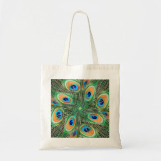 Tote Bag Kaléidoscope de plume de paon