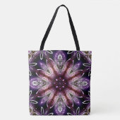 Tote Bag Kaleidoscope de violet et de fleur cosmique magent (Devant)