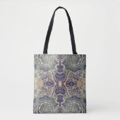Tote Bag Kaléidoscope floral noir (Devant)