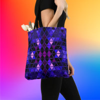Kaleidoscope géométrique bleu pourpre et rose