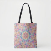 Tote Bag Kaléidoscope vintage hippie de fractale de (Devant)