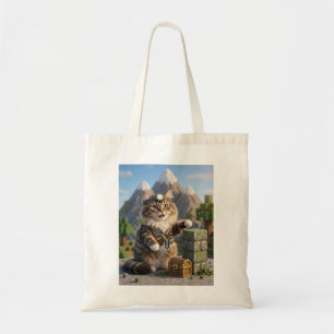 Tote Bag KAM KAM The Voxel Explorer Réaliste Gamer Chat Art