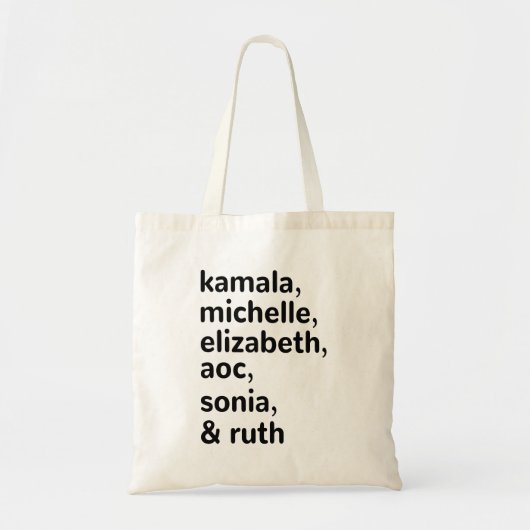 Tote Bag Kamala, AOC, RBG, Ruth Bader Michelle Obama (Devant)