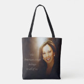 Tote Bag Kamala Harris. American Dream appartient à nous to (Dos)