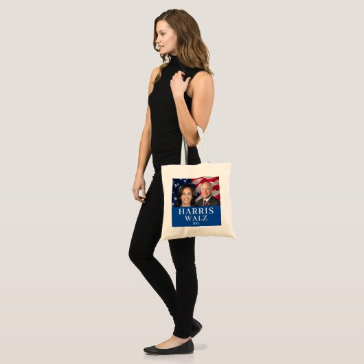 Tote Bag Kamala Harris Et Tim Walz 2024 (Devant (modèle))