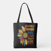 Tote Bag Kamala Harris Peace Love Equality Hope Diversity (Dos)