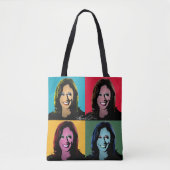 Tote Bag Kamala Harris Pop Art Peinture (Devant)
