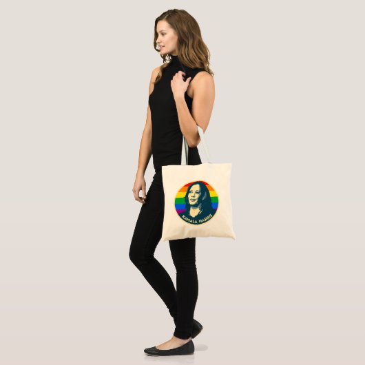 TOTE BAG KAMALA HARRIS PRIDE BADGE (Devant (modèle))