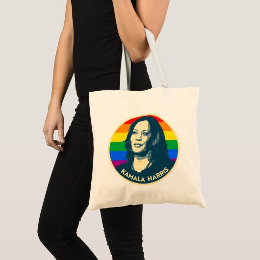 TOTE BAG KAMALA HARRIS PRIDE BADGE (Devant (produit))