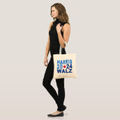 Tote Bag Kamala Harris Tim Walz 2024 Réutilisable (Devant (modèle))