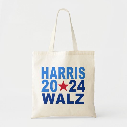 Tote Bag Kamala Harris Tim Walz 2024 Réutilisable (Devant)
