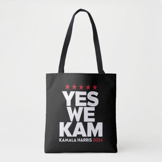 Tote Bag Kamala Harris Yes We Kam for US President 2024 (Devant)