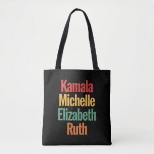 Tote Bag Kamala Michelle Elizabeth Ruth Féministe Politique
