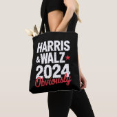 Tote Bag Kamala Walz Évidemment 2024 Harris Waltz 2024 (De près)