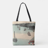 Tote Bag Kanagawa, Japon : impression de blocs de bois Vint (Dos)