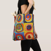 Tote Bag Kandinsky - Carrés aux cercles concentrés (De près)