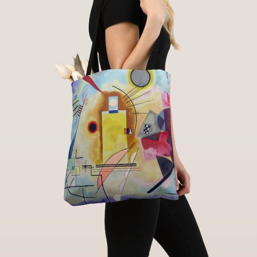 Tote Bag Kandinsky, jaune rouge et bleu 1925 (De près)