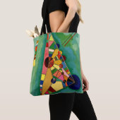 Tote Bag Kandinsky - Triangle multicolore (De près)