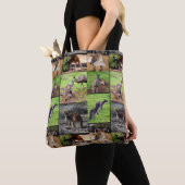 Tote Bag Kangaroo Photo Collage, Panier À Imprimer Complet. (De près)