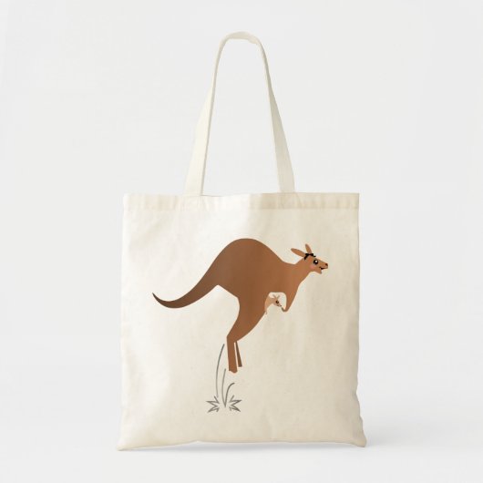 Tote Bag Kangourou mignon avec le bébé dans la poche (Devant)