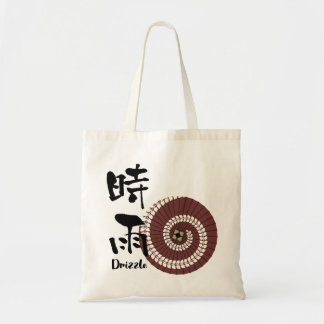 Tote Bag Kanji Art: “Shigure” (Drizzle) – An Autumn Showers