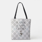 Tote Bag Kappa Kappa Chino Drôle Lover café Plaid (Dos)