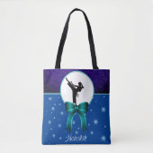 Tote Bag Karate Girls Parties scintillant et Bow Snowflake (Devant)