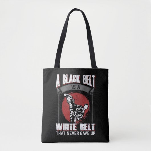 Tote Bag Karate Taekwondo Black Belt Martial Arts Fighter (Devant)