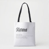 Tote Bag Karma Définition Drôle (Devant)
