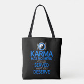 Tote Bag Karma N'A Pas De Menu... Yin Yang Graphic (Dos)