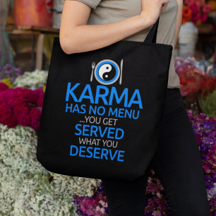 Tote Bag Karma N'A Pas De Menu... Yin Yang Graphic
