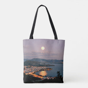 Tote Bag Kastoria, Grèce (labellisé, Nuit au clair de lune
